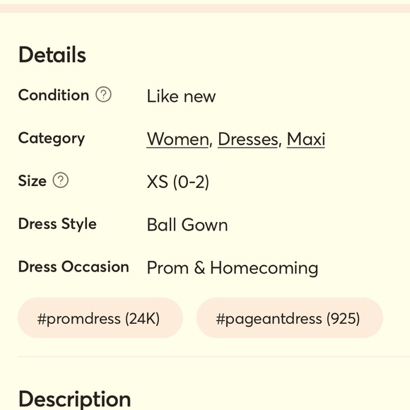 Prom/homecoming gown 💙 - Picture 3 of 3